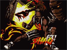 Title screen of Shaq Fu on the Sega Game Gear.