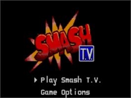 Title screen of Smash T.V. on the Sega Game Gear.