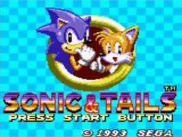 Title screen of Sonic the Hedgehog Chaos on the Sega Game Gear.