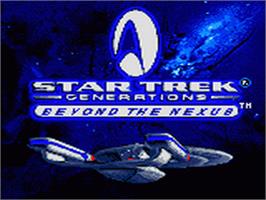 Title screen of Star Trek Generations - Beyond the Nexus on the Sega Game Gear.
