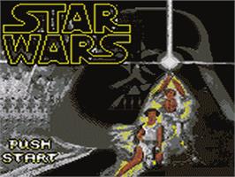 Title screen of Star Wars on the Sega Game Gear.