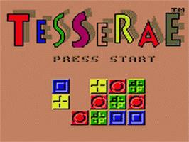 Title screen of Tesserae on the Sega Game Gear.