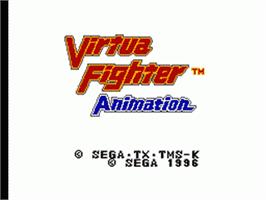 Title screen of Virtua Fighter Animation on the Sega Game Gear.