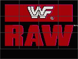 Title screen of WWF Raw on the Sega Game Gear.