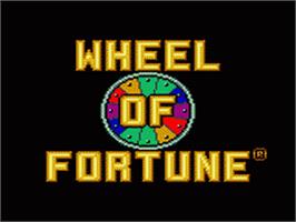 Title screen of Wheel Of Fortune: Featuring Vanna White on the Sega Game Gear.