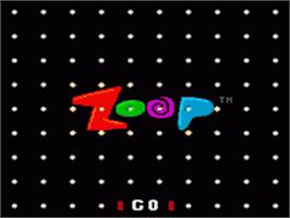 Title screen of Zoop on the Sega Game Gear.
