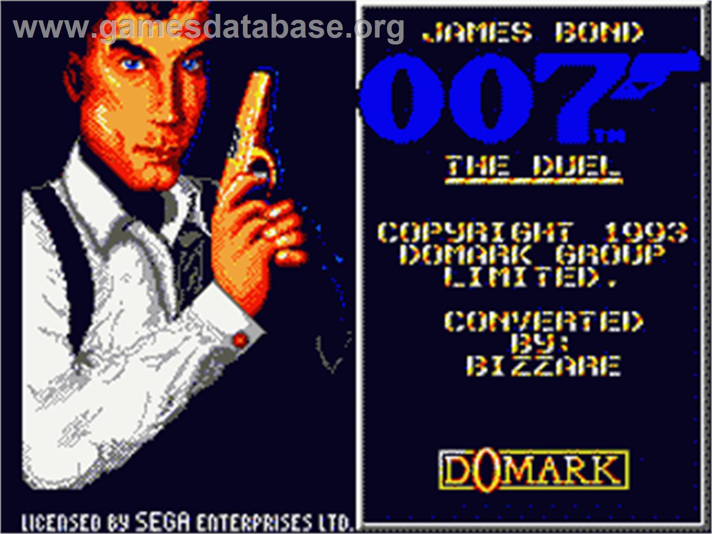 007: The Duel - Sega Game Gear - Artwork - Title Screen