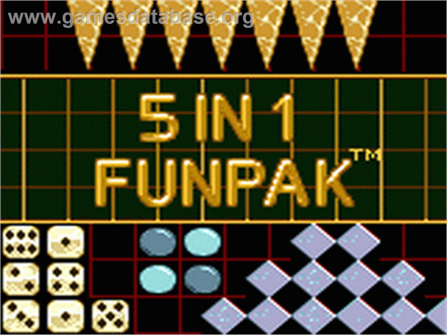 5 in 1 Funpak - Sega Game Gear - Artwork - Title Screen