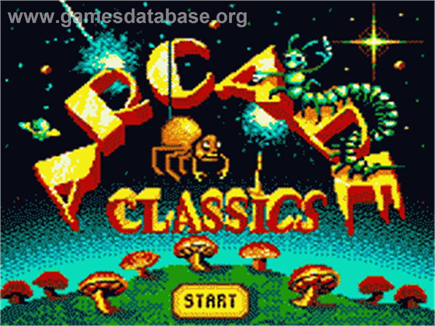 Arcade Classics - Sega Game Gear - Artwork - Title Screen