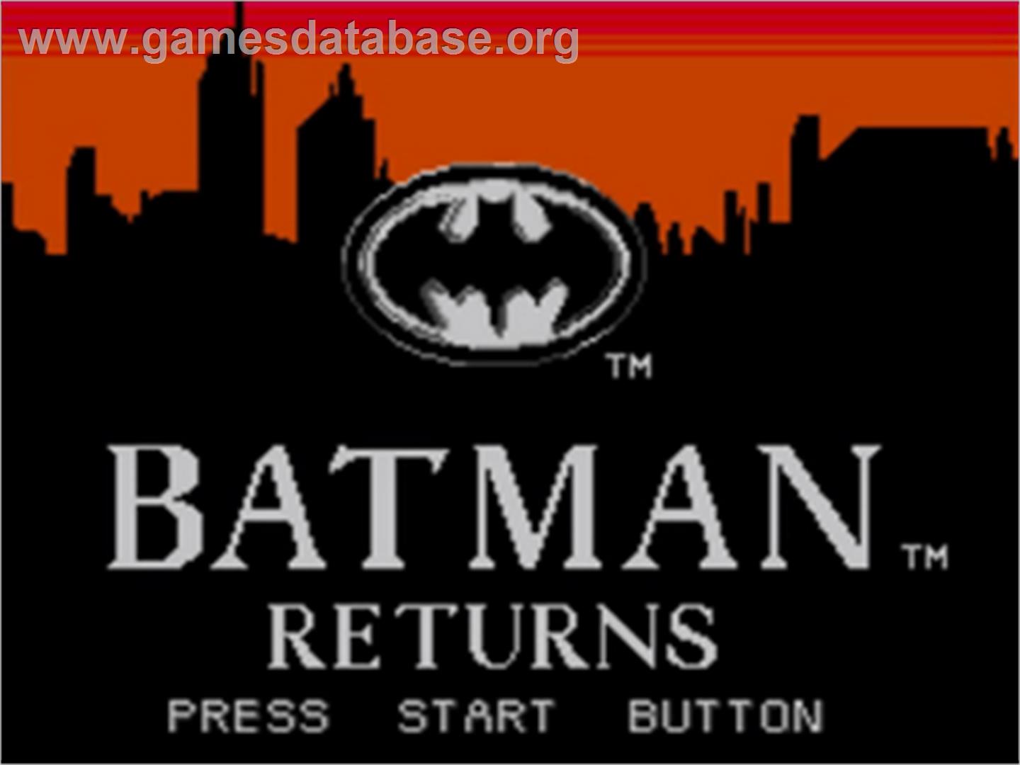 Batman Returns - Sega Game Gear - Artwork - Title Screen