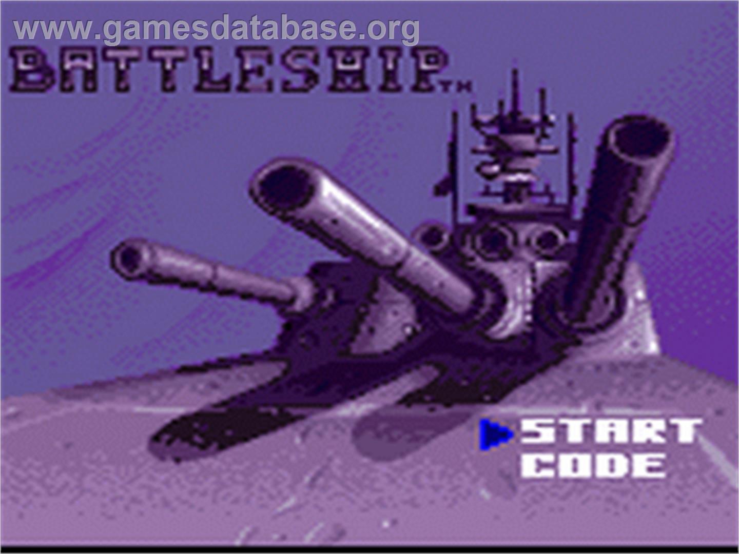 Battleship - Sega Game Gear - Artwork - Title Screen