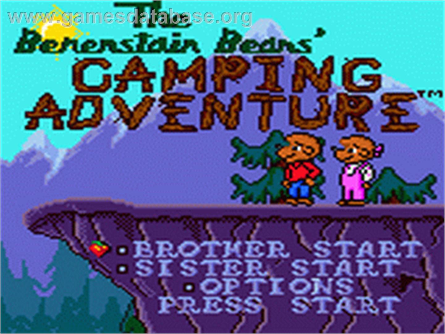 Berenstain Bears' Camping Adventure - Sega Game Gear - Artwork - Title Screen