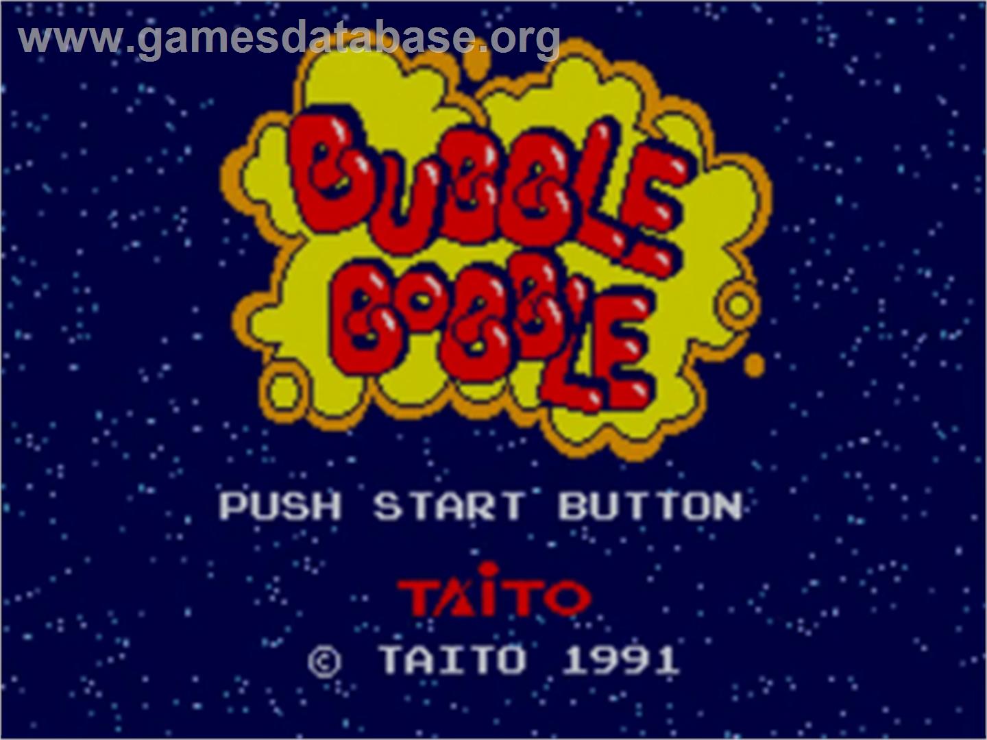 Bubble Bobble - Sega Game Gear - Artwork - Title Screen