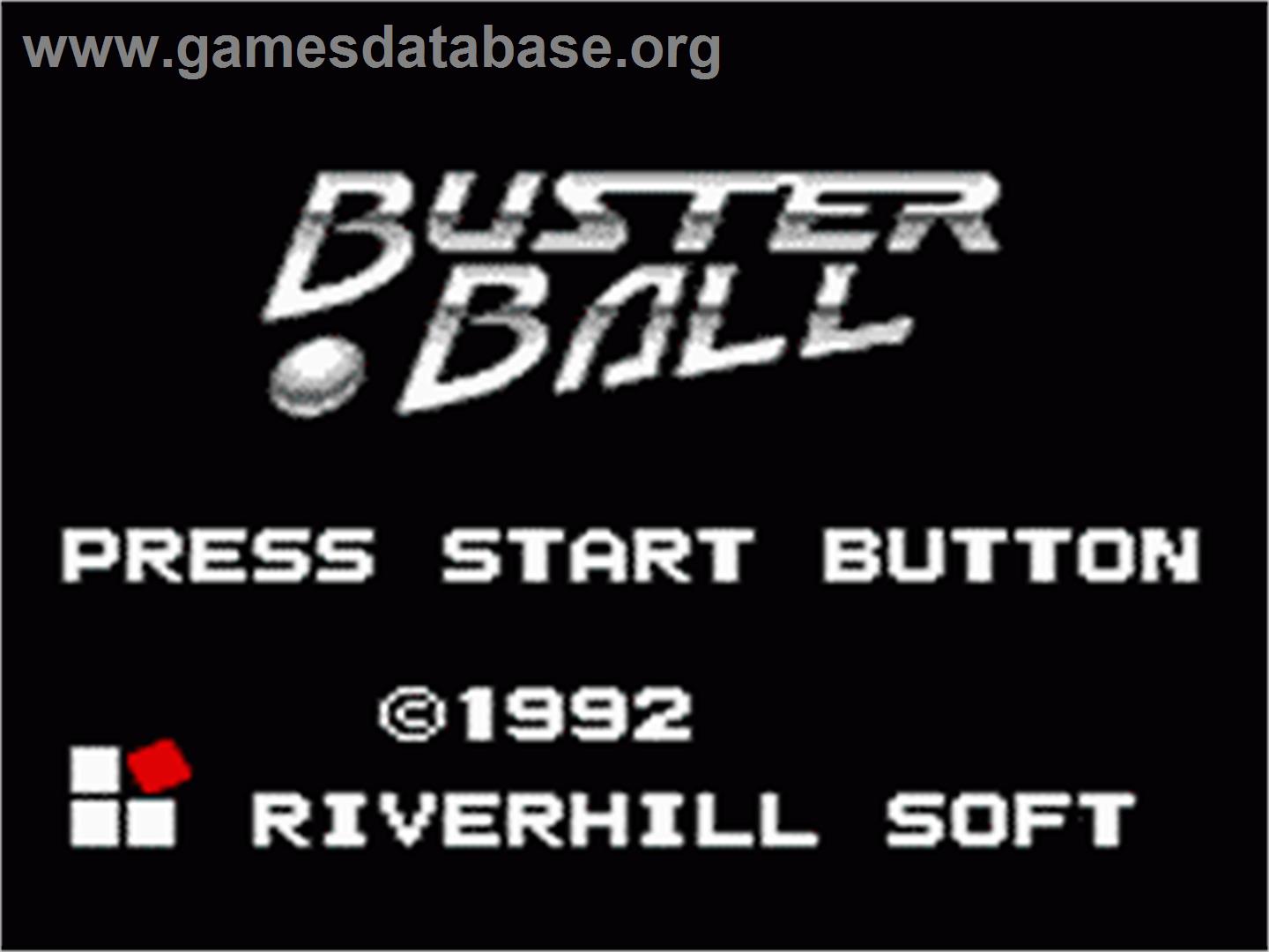 Buster Ball - Sega Game Gear - Artwork - Title Screen