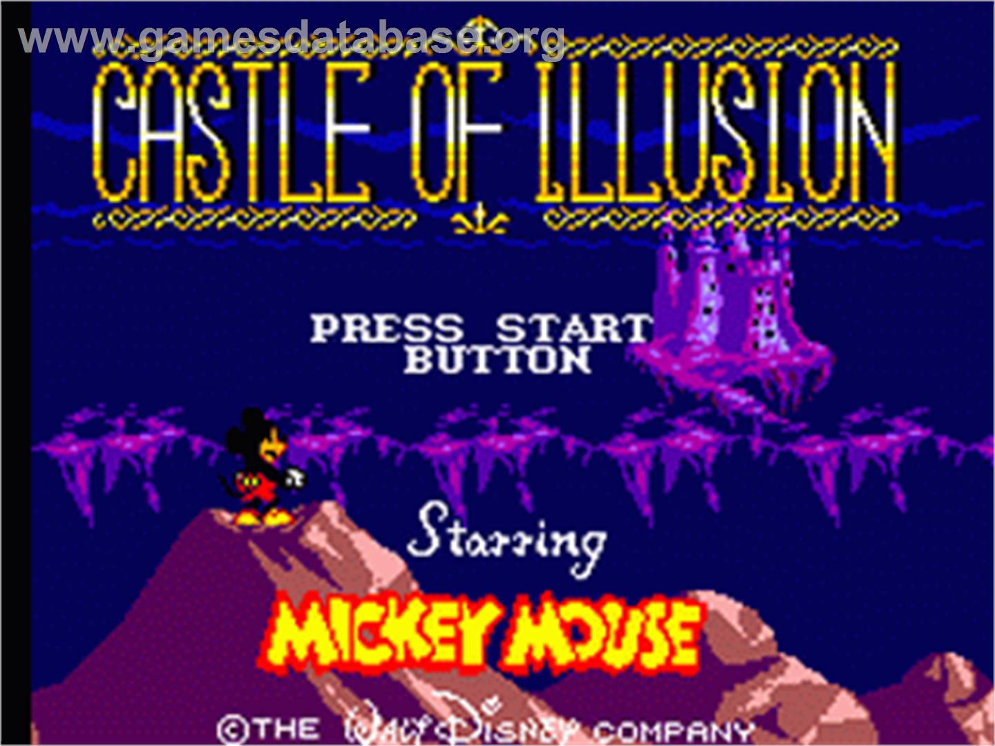Castle of Illusion starring Mickey Mouse - Sega Game Gear - Artwork - Title Screen