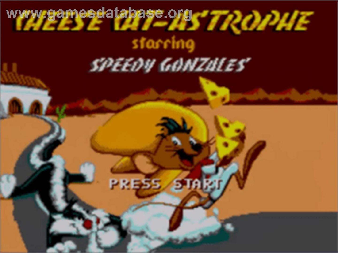Cheese Cat-Astrophe starring Speedy Gonzales - Sega Game Gear - Artwork - Title Screen