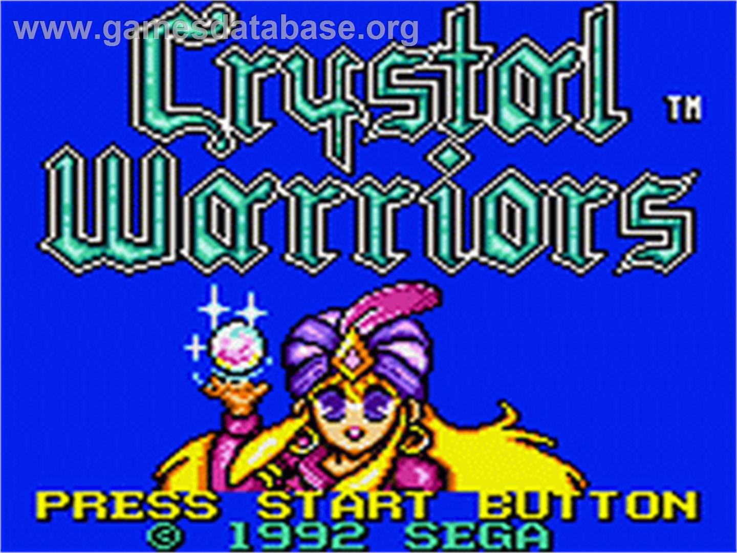 Crystal Warriors - Sega Game Gear - Artwork - Title Screen