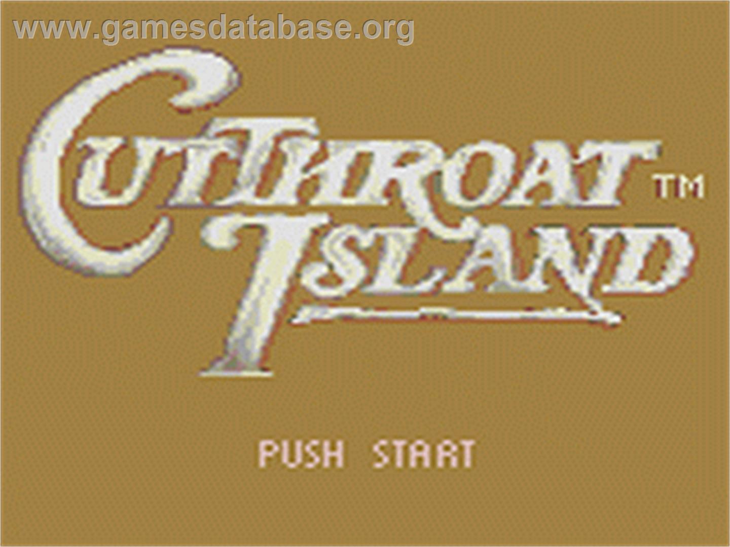 Cutthroat Island - Sega Game Gear - Artwork - Title Screen