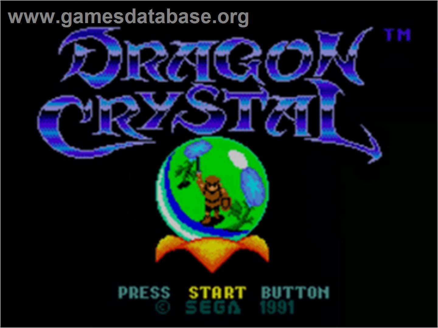Dragon Crystal - Sega Game Gear - Artwork - Title Screen