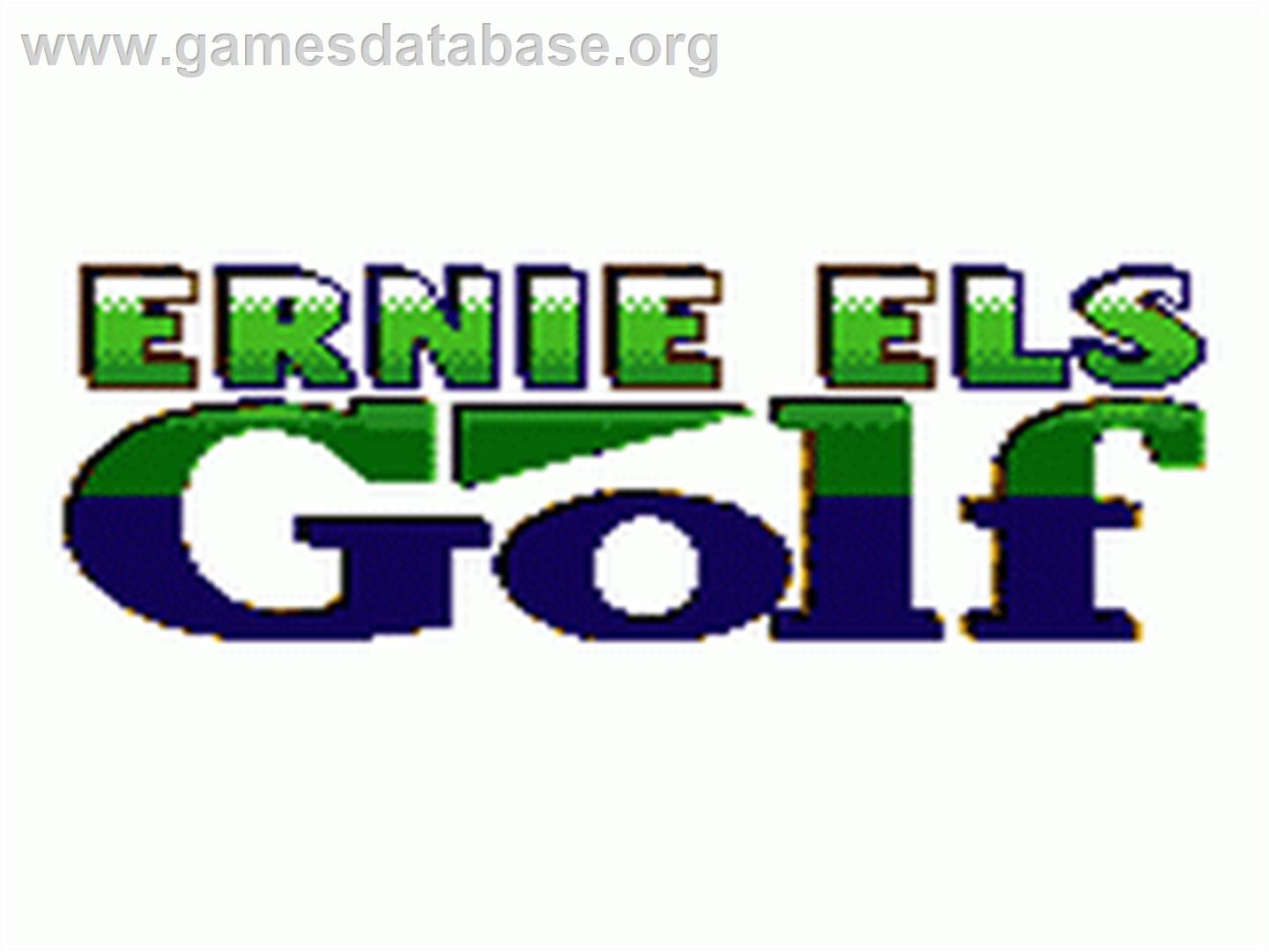 Ernie Els Golf - Sega Game Gear - Artwork - Title Screen