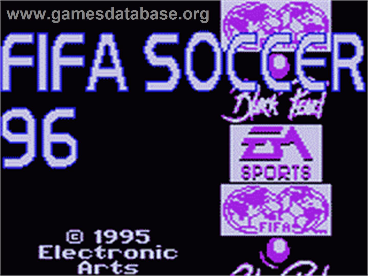 FIFA 96 - Sega Game Gear - Artwork - Title Screen