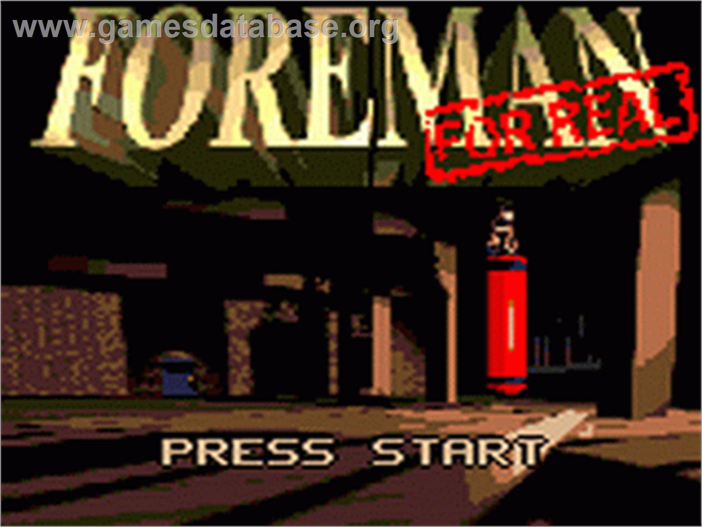 Foreman for Real - Sega Game Gear - Artwork - Title Screen