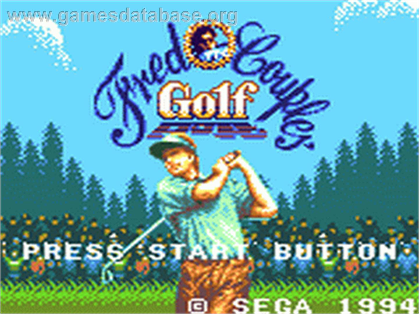 Fred Couples Golf - Sega Game Gear - Artwork - Title Screen