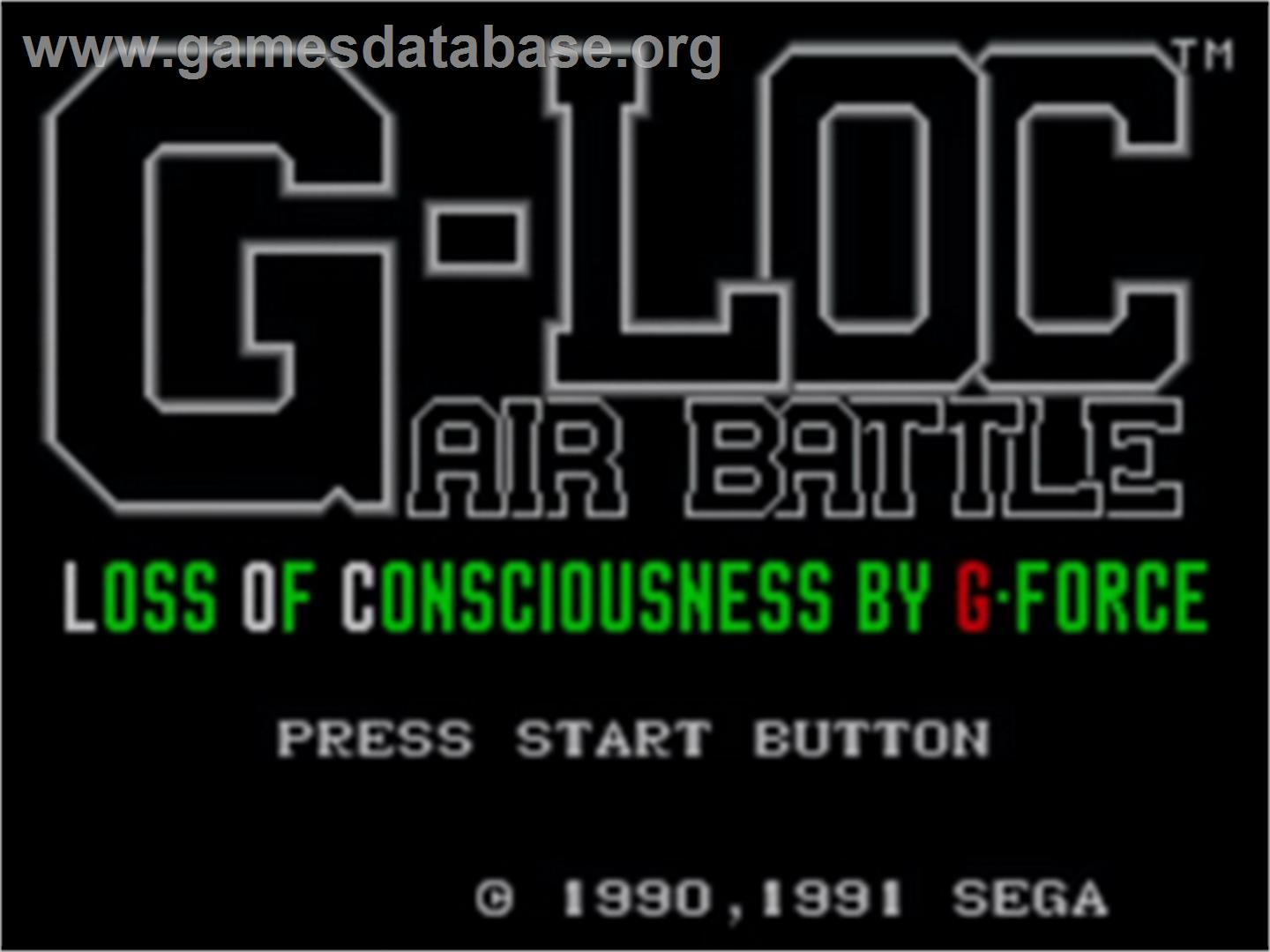 G-Loc Air Battle - Sega Game Gear - Artwork - Title Screen