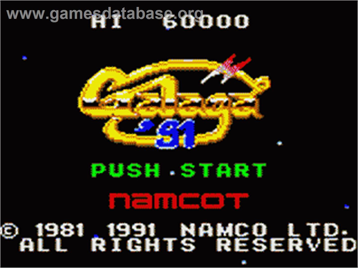 Galaga '91 - Sega Game Gear - Artwork - Title Screen