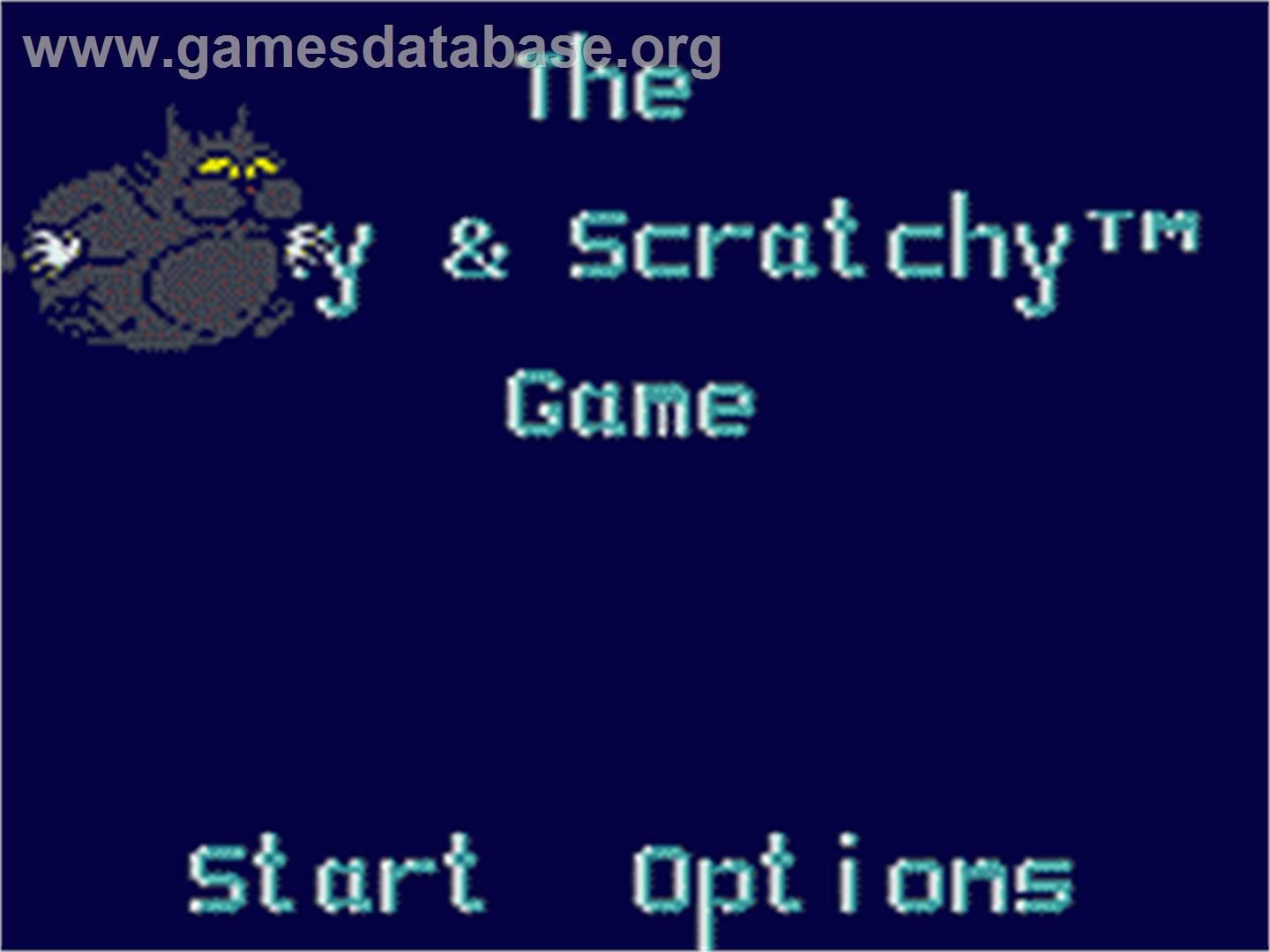 Itchy & Scratchy Game - Sega Game Gear - Artwork - Title Screen