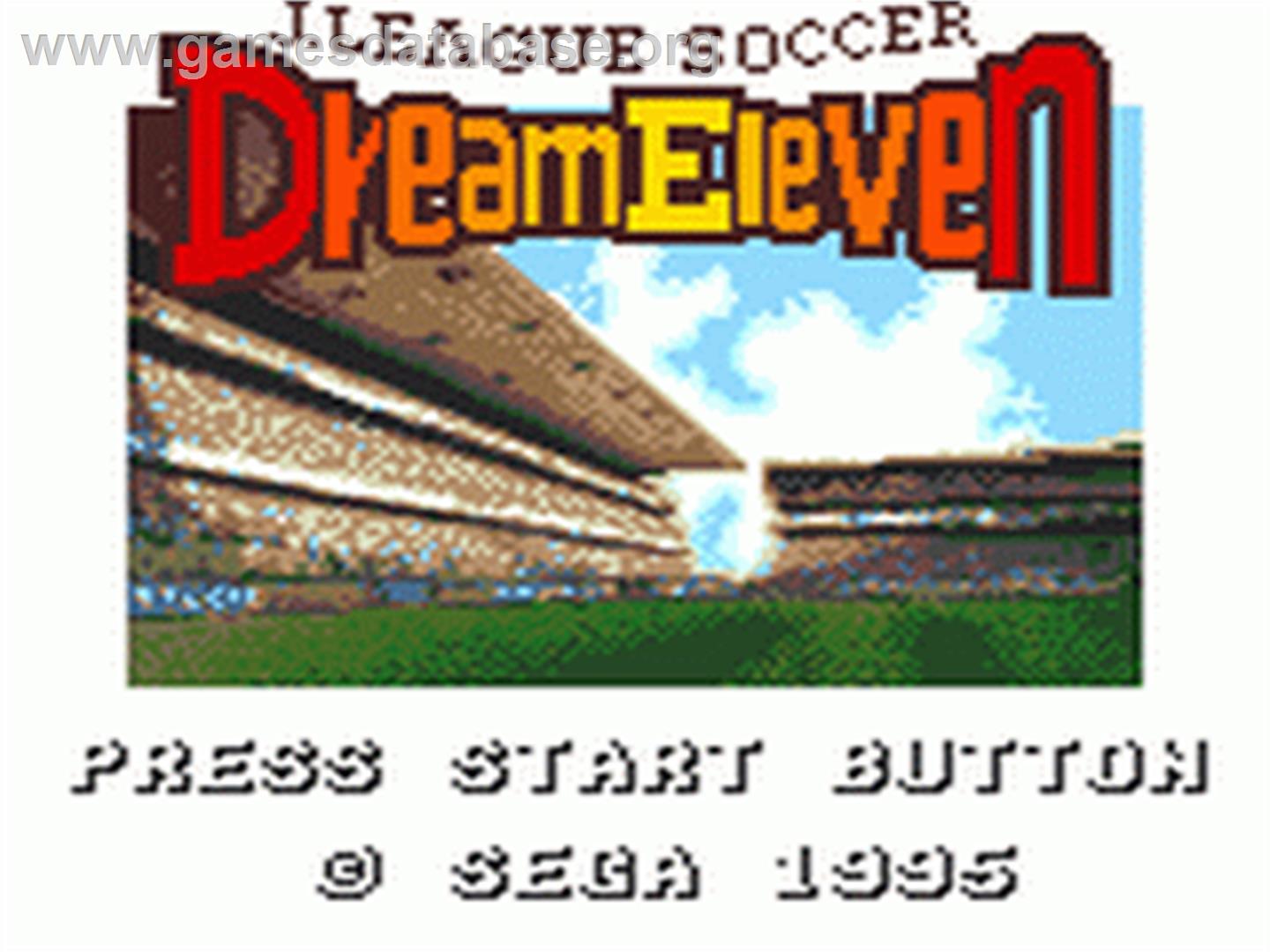 J-League Soccer: Dream Eleven - Sega Game Gear - Artwork - Title Screen