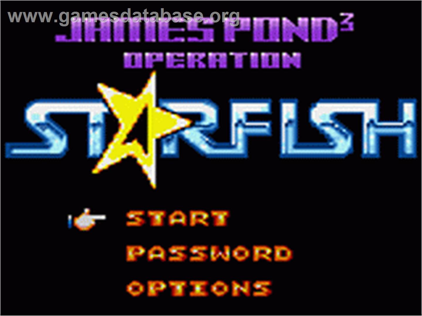 James Pond 3: Operation Starfish - Sega Game Gear - Artwork - Title Screen