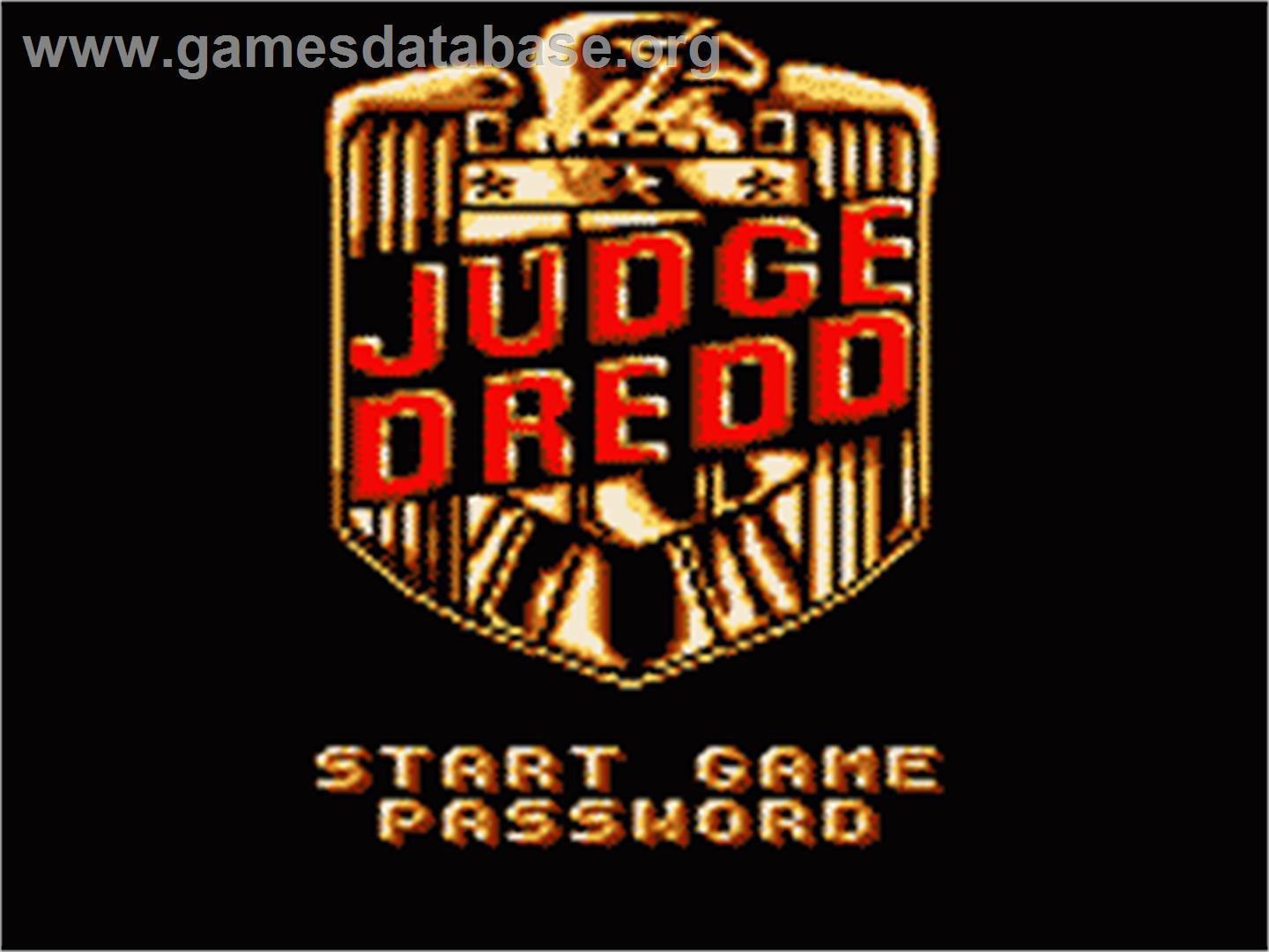 Judge Dredd - Sega Game Gear - Artwork - Title Screen