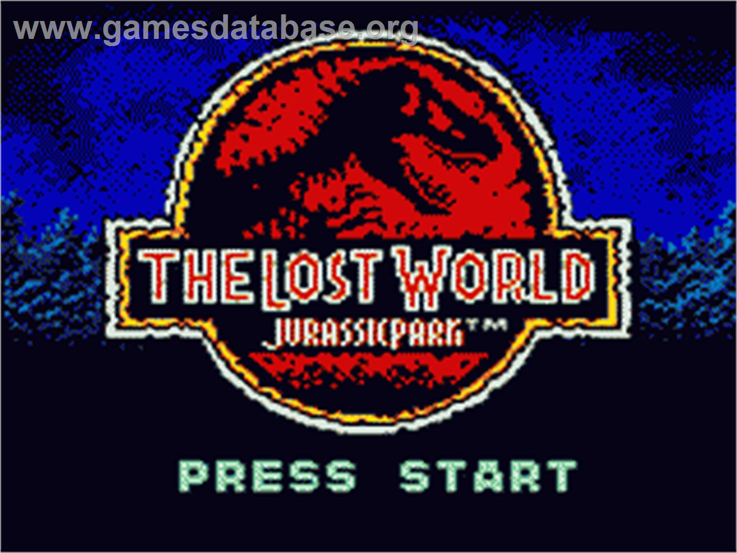 Lost World: Jurassic Park - Sega Game Gear - Artwork - Title Screen