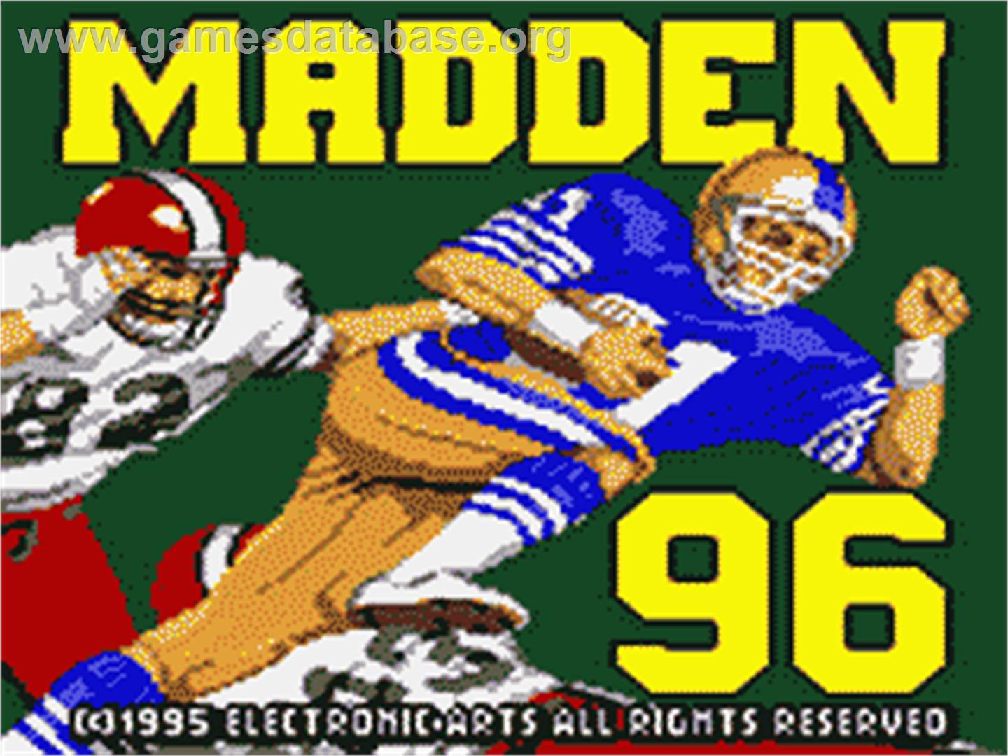 Madden NFL '96 - Sega Game Gear - Artwork - Title Screen