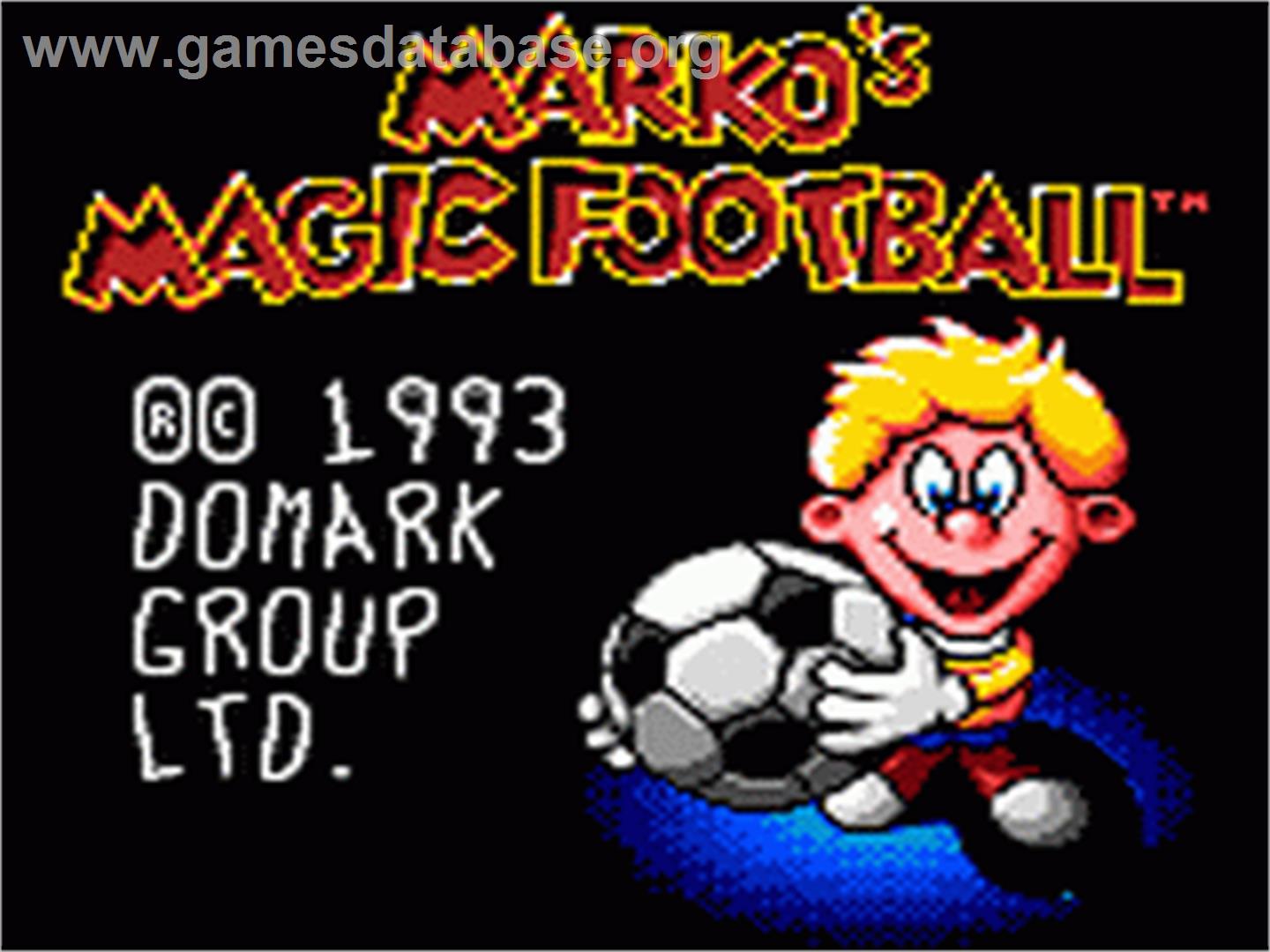 Marko's Magic Football - Sega Game Gear - Artwork - Title Screen