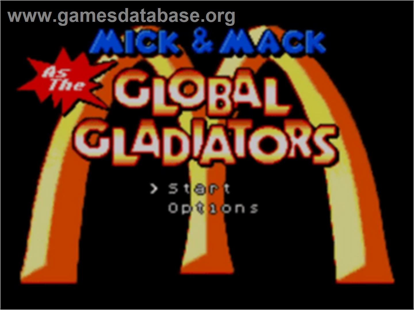 Mick & Mack as the Global Gladiators - Sega Game Gear - Artwork - Title Screen