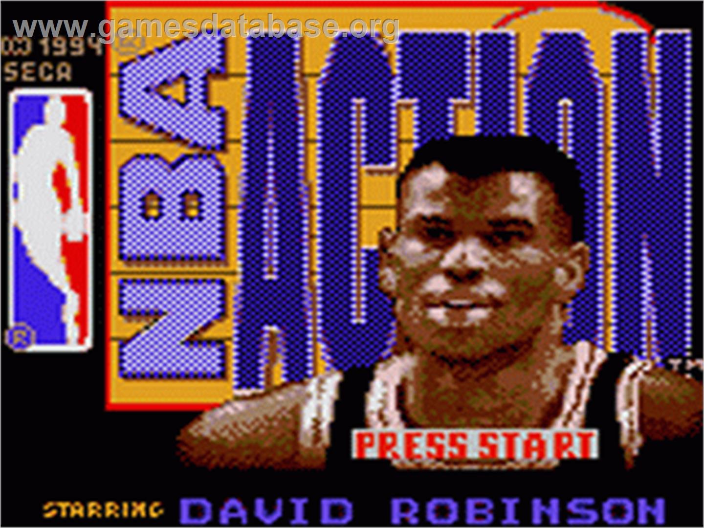 NBA Action starring David Robinson - Sega Game Gear - Artwork - Title Screen