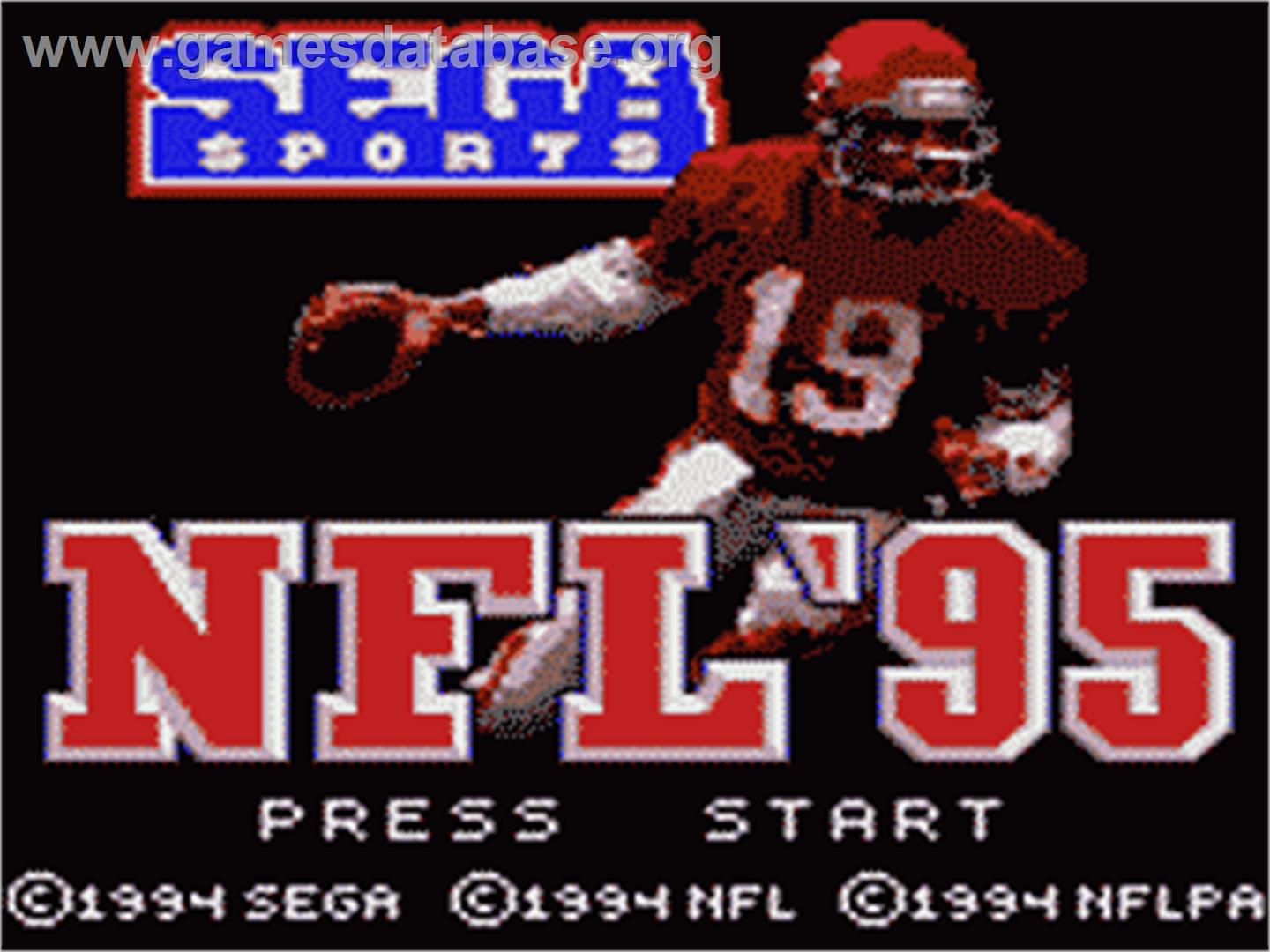 NFL '95 - Sega Game Gear - Artwork - Title Screen