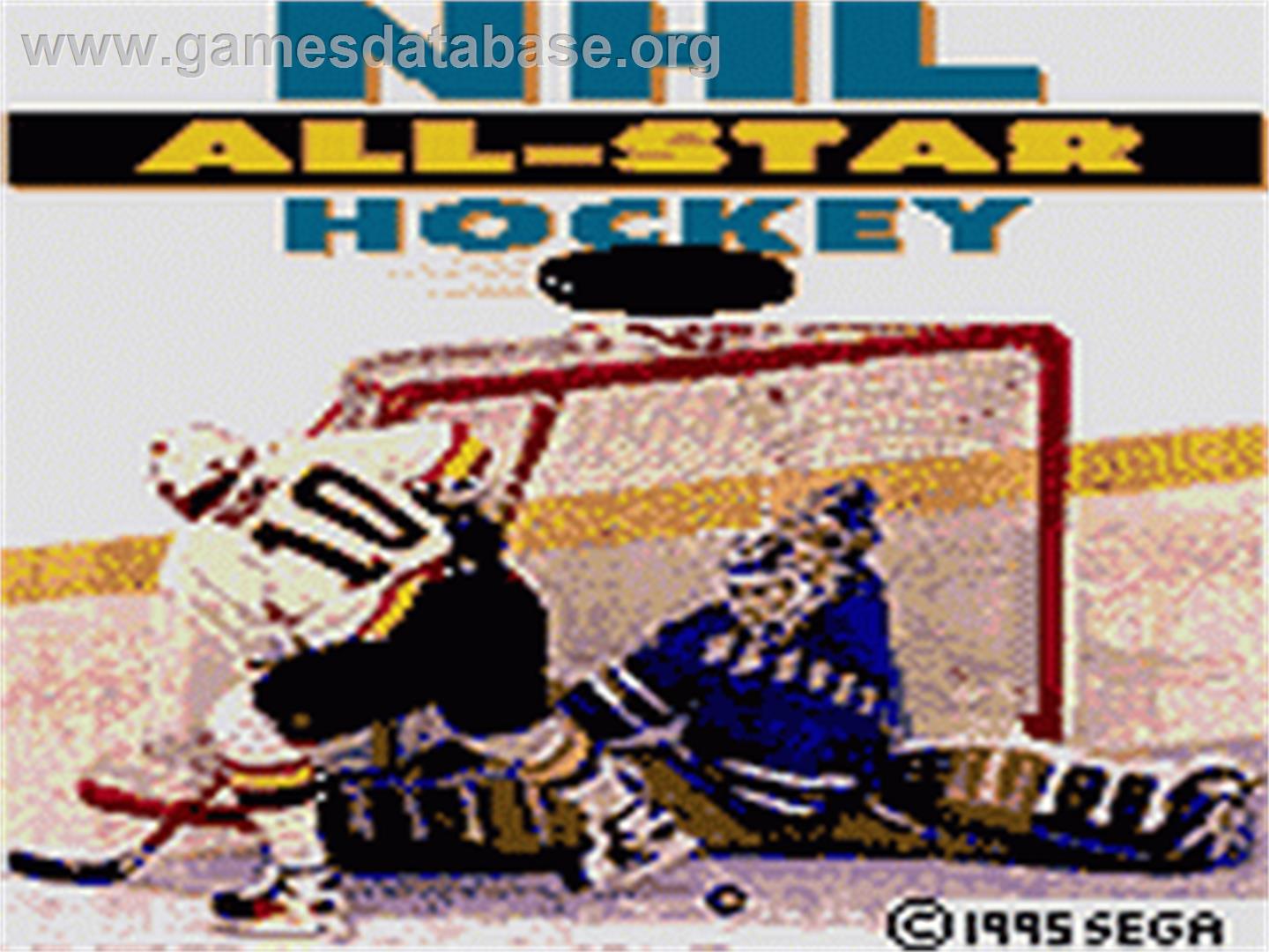 NHL All-Star Hockey - Sega Game Gear - Artwork - Title Screen