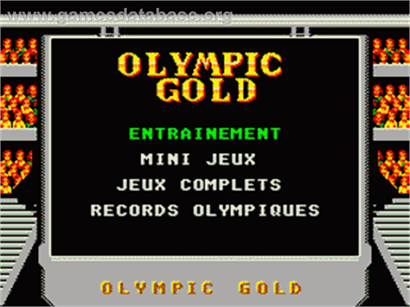 Olympic Gold: Barcelona '92 - Sega Game Gear - Artwork - Title Screen
