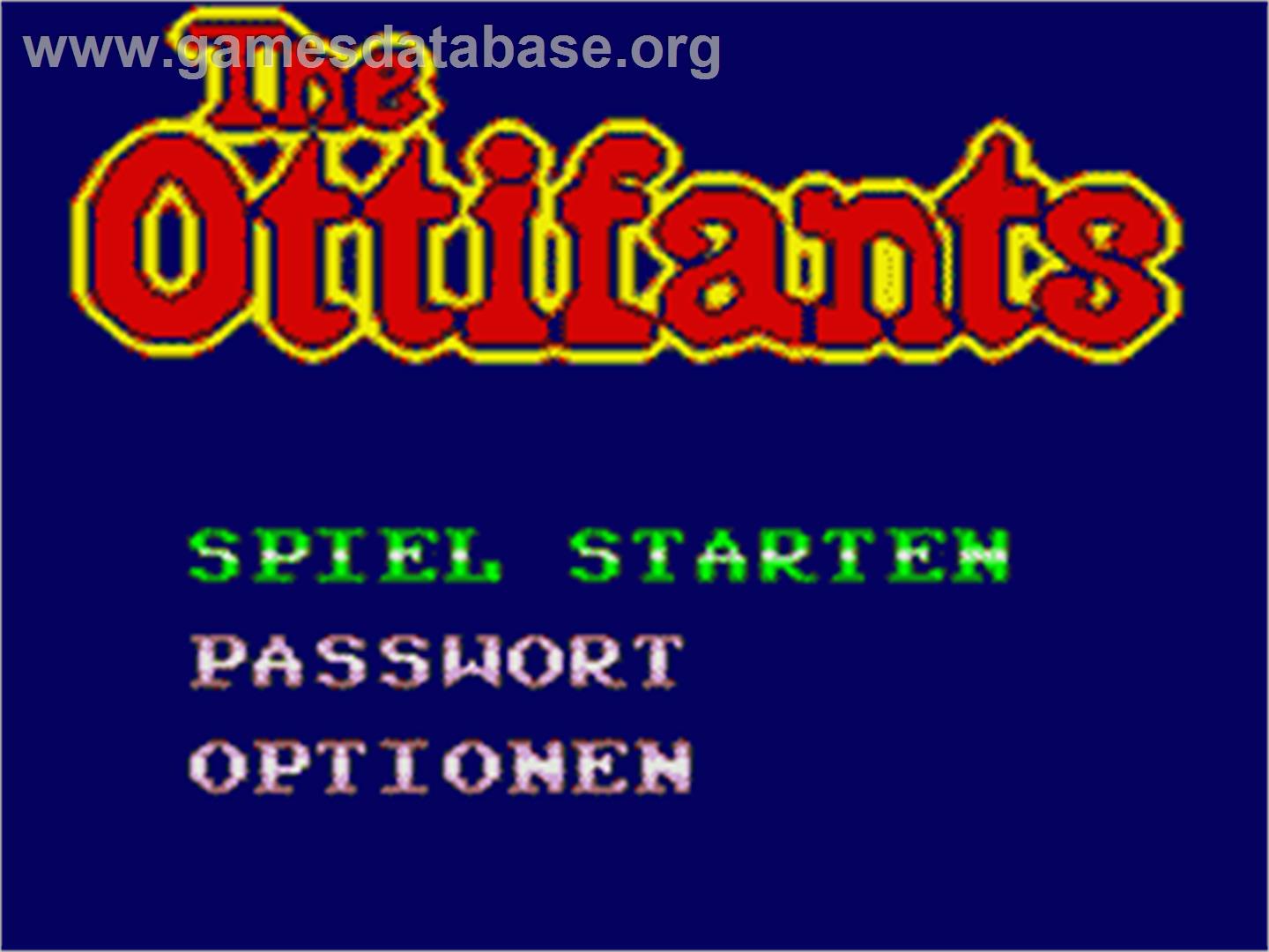 Ottifants - Sega Game Gear - Artwork - Title Screen