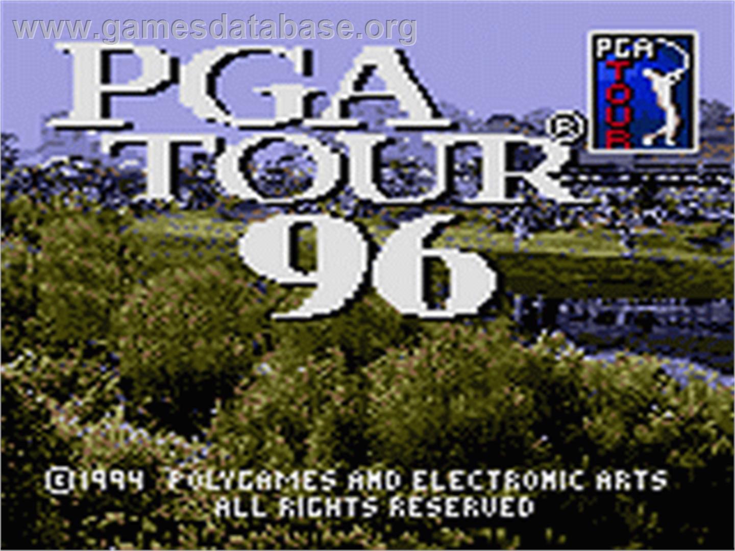 PGA Tour Golf '96 - Sega Game Gear - Artwork - Title Screen