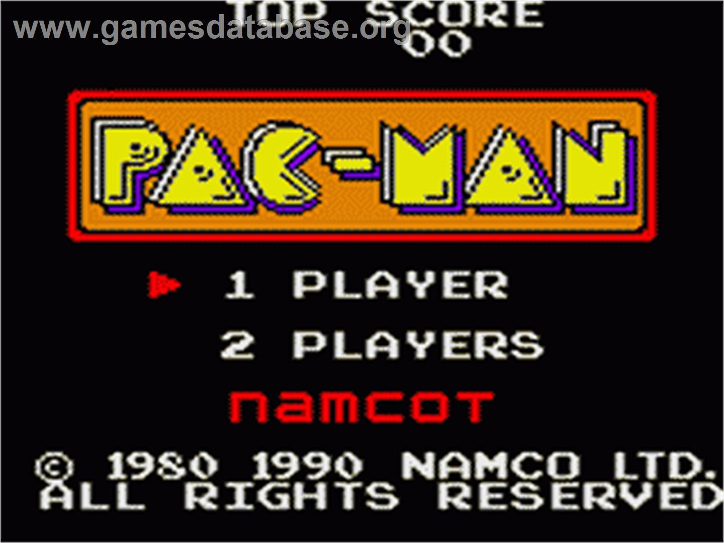 Pac-Man - Sega Game Gear - Artwork - Title Screen