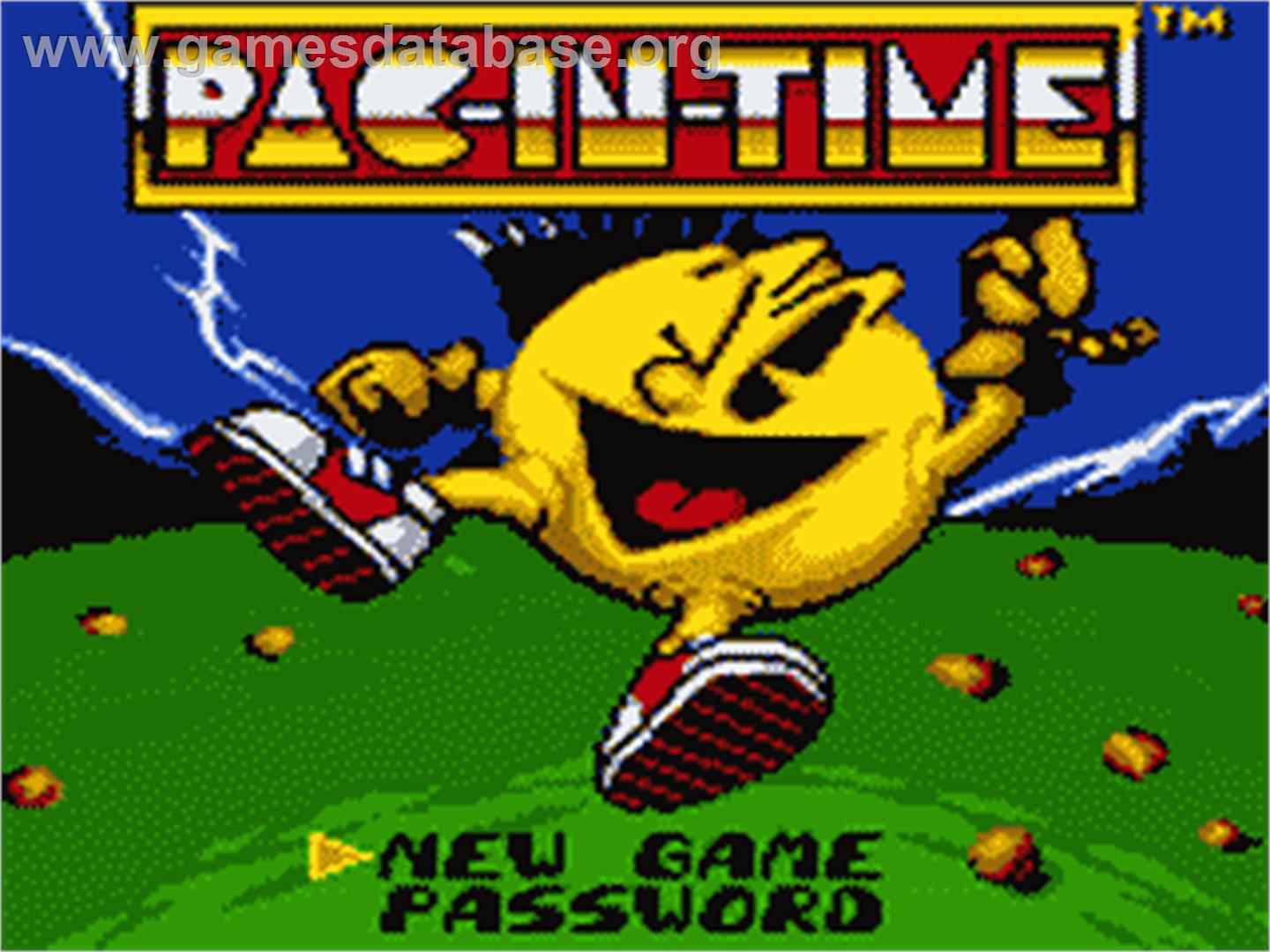 Pac-in-Time - Sega Game Gear - Artwork - Title Screen