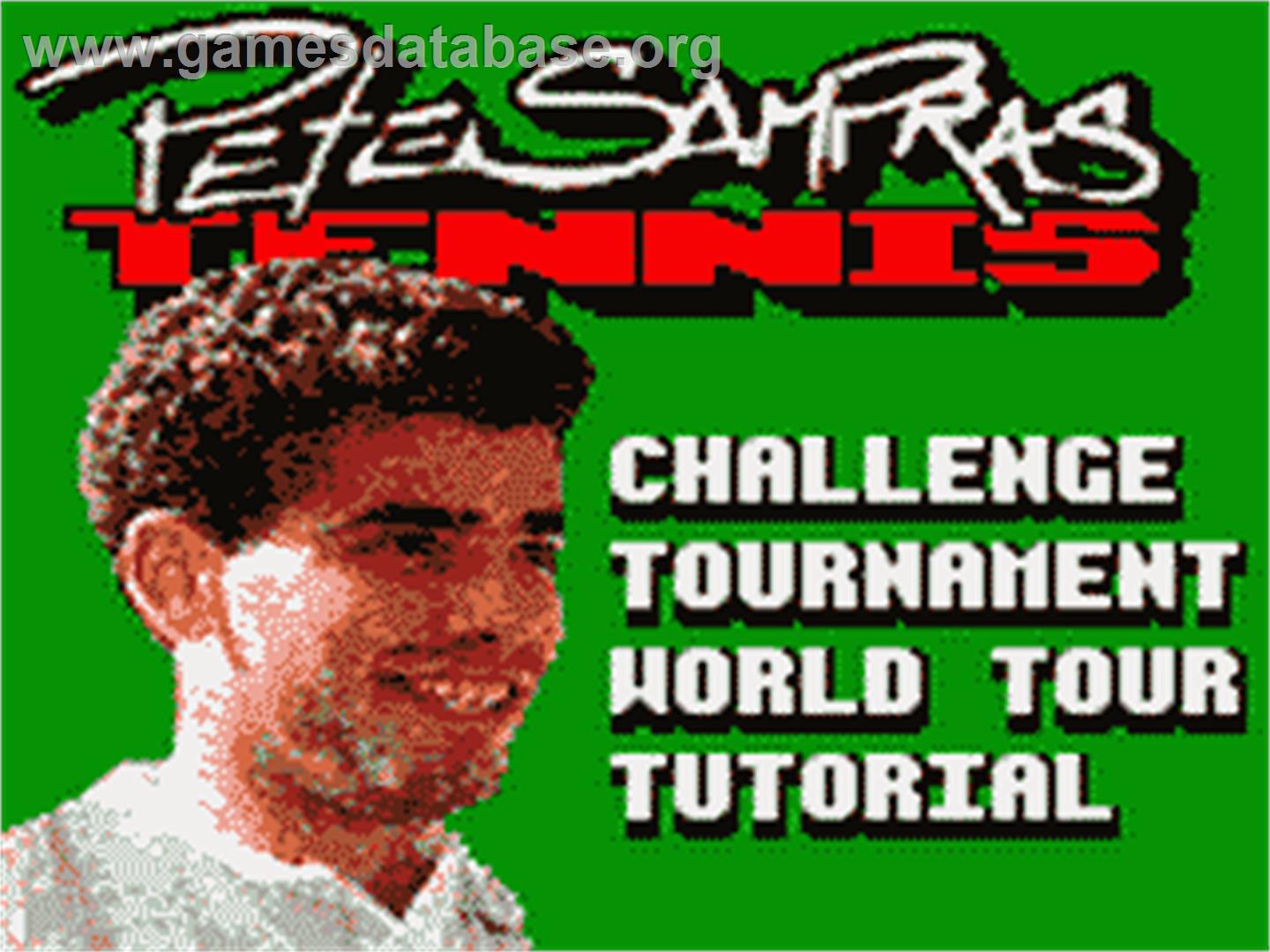 Pete Sampras Tennis - Sega Game Gear - Artwork - Title Screen
