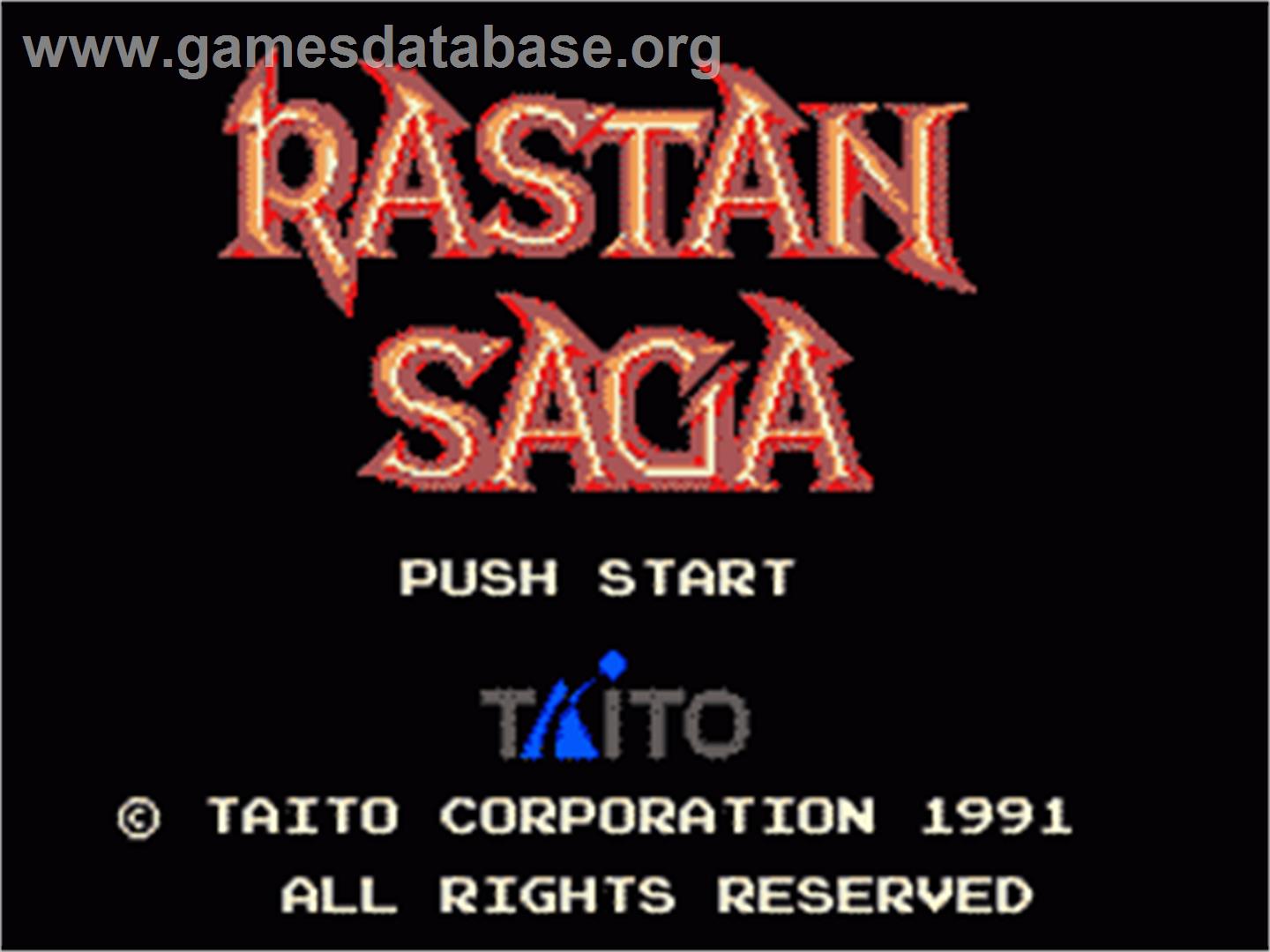 Rastan Saga - Sega Game Gear - Artwork - Title Screen