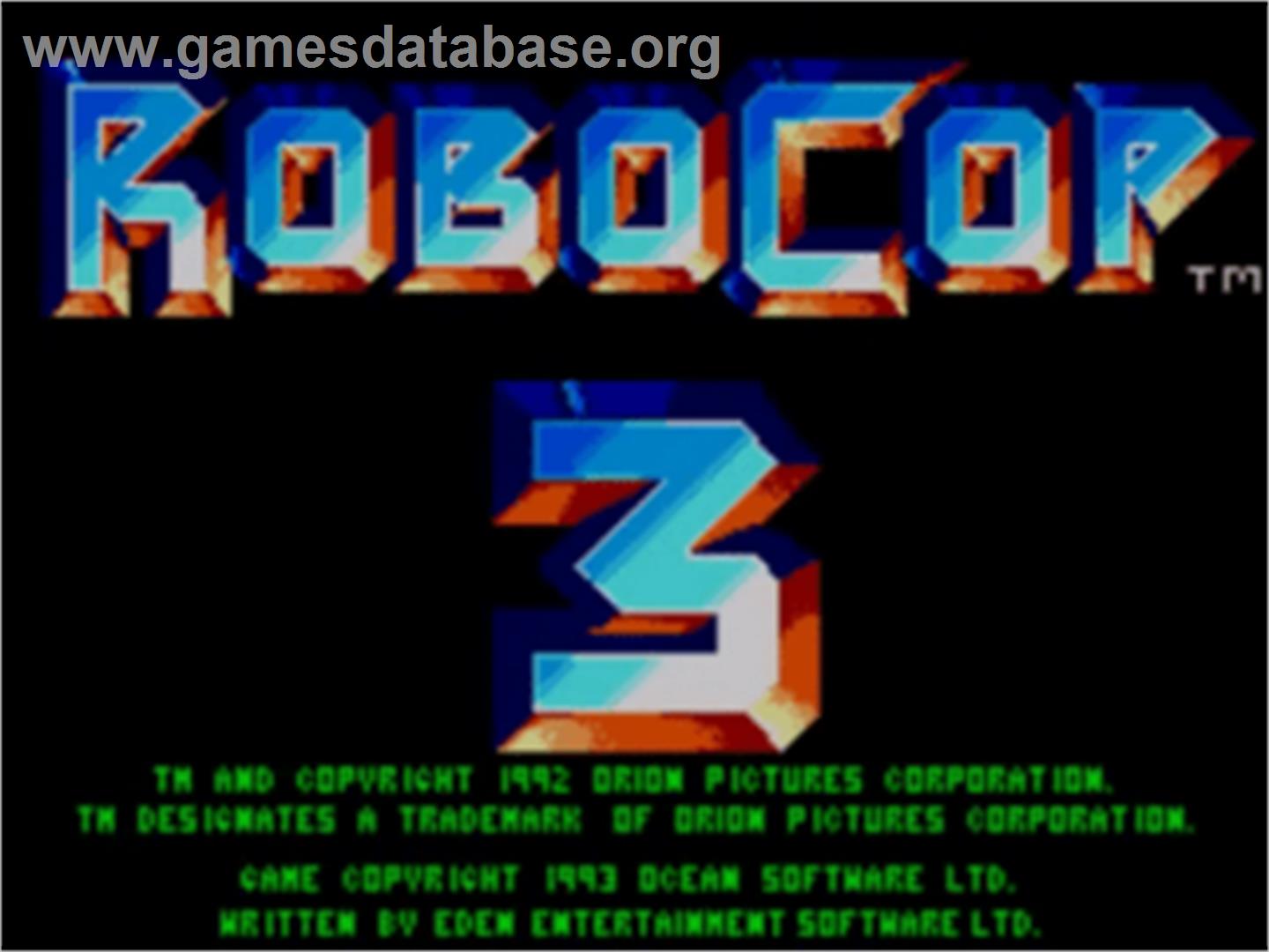 Robocop 3 - Sega Game Gear - Artwork - Title Screen