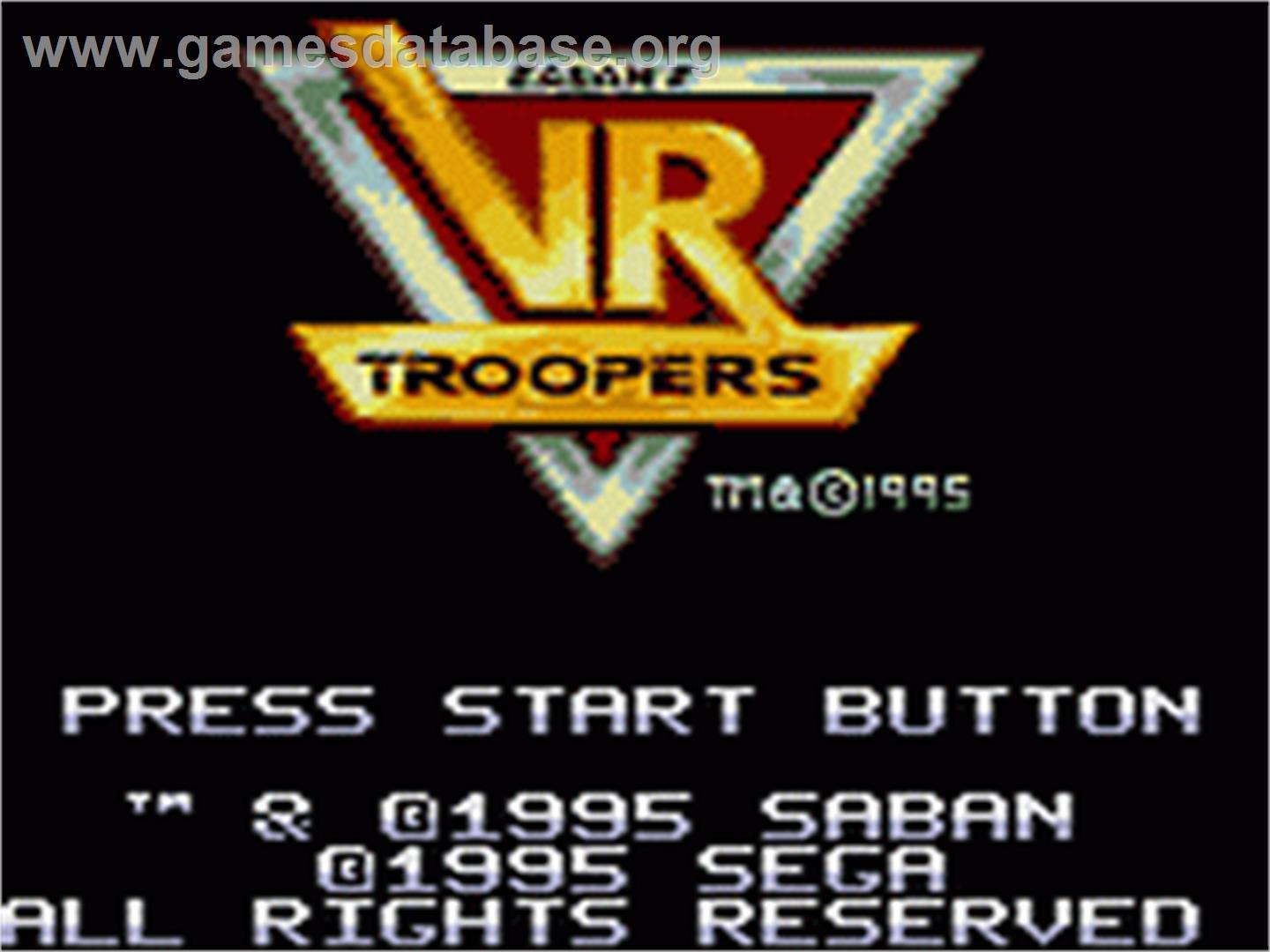 Saban's VR Troopers - Sega Game Gear - Artwork - Title Screen