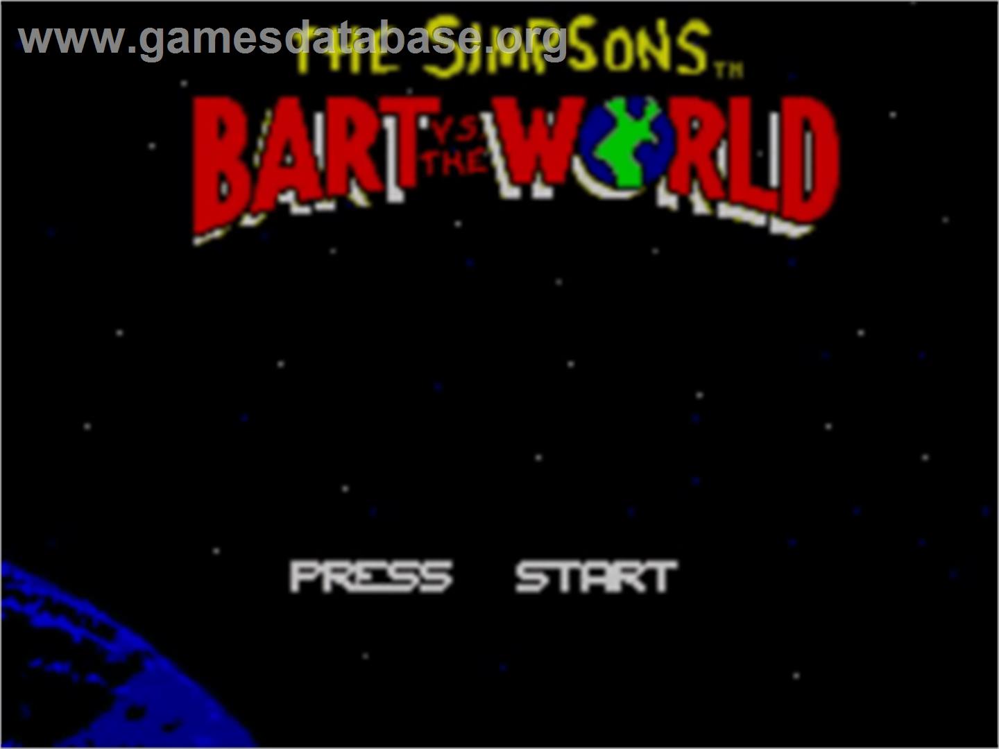 Simpsons: Bart vs. the World - Sega Game Gear - Artwork - Title Screen
